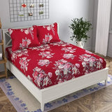 Baseball Sports Queen Bedding Set – Red & Blue Fire Design, Microfiber Sheets with Flat & Fitted Sheets + 2 Pillowcases