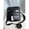 Indian Fashion Black Genuine Leather Solid Sling Bag Unisex